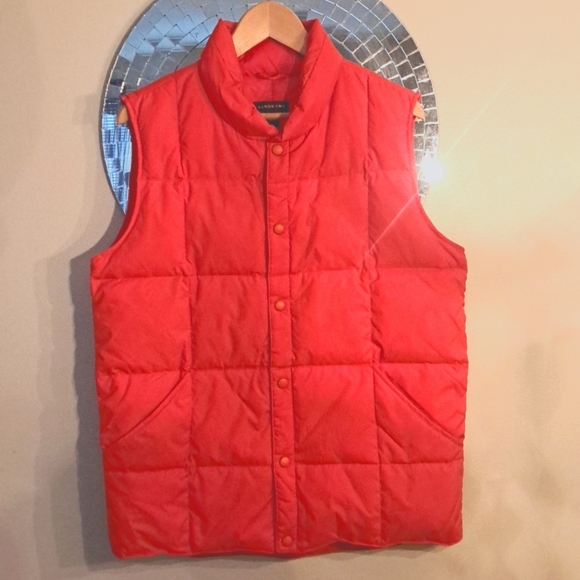 Lands' End Goose Down Quilted Women's Vest Orange Size Extra Large NWOT - Picture 1 of 6